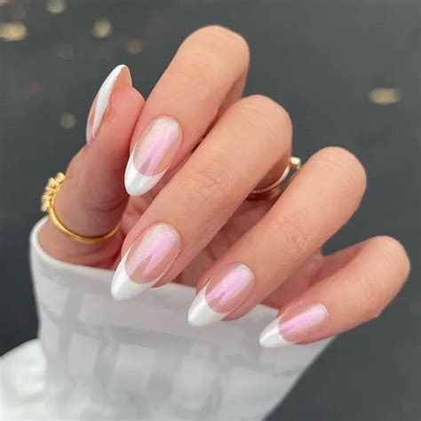 pearl chrome french tip|More.